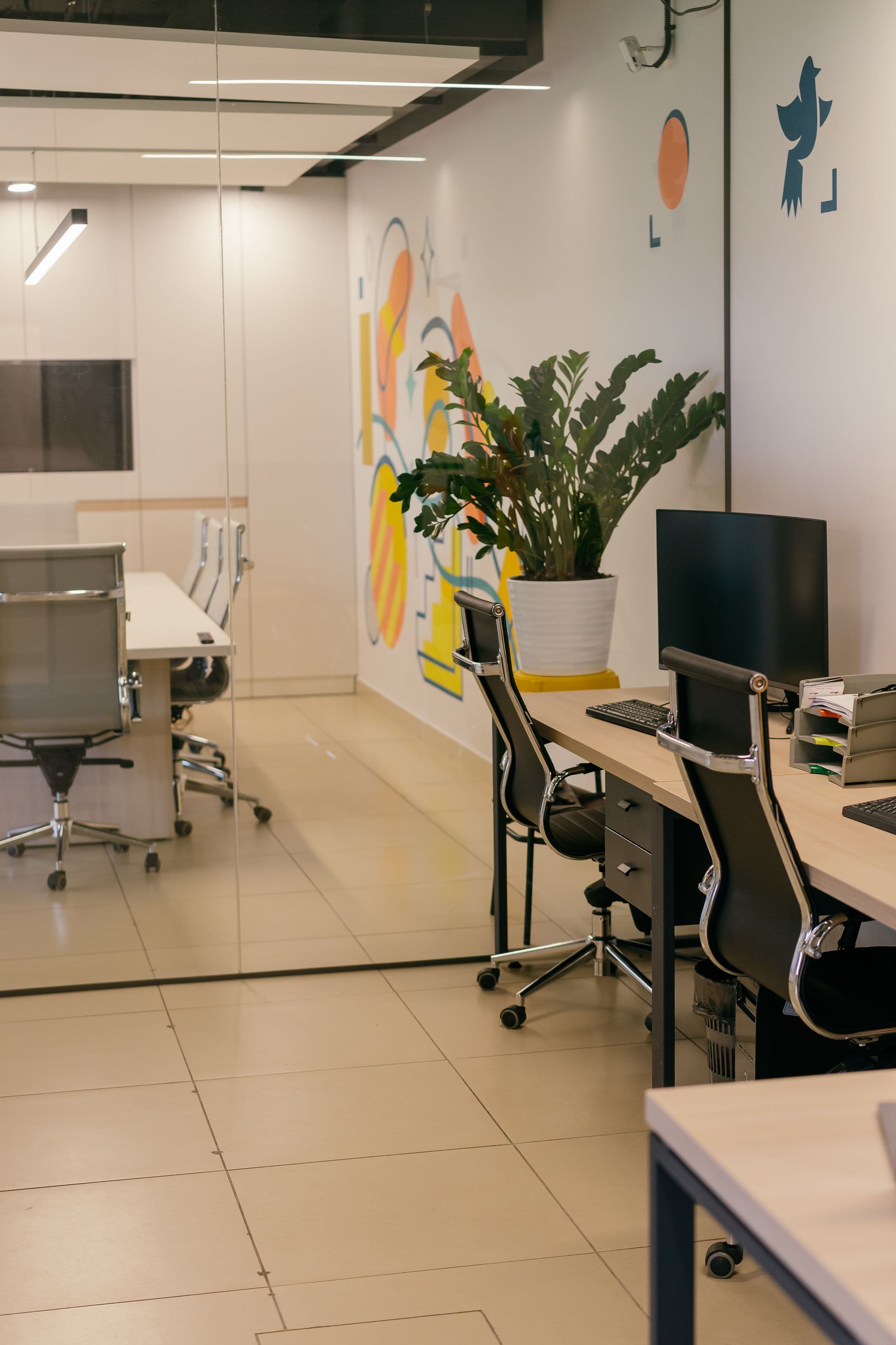 Modern repainted office interior