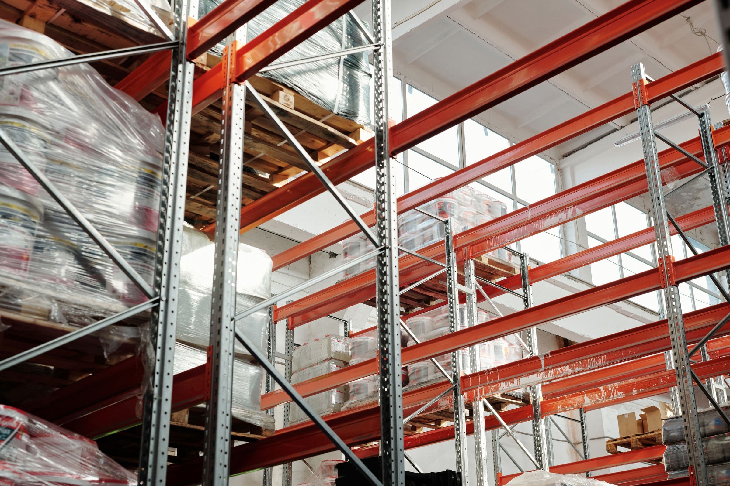 Industrial warehouse with new epoxy floor coating